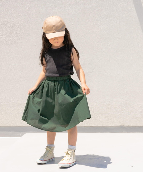 URBAN RESEARCH DOORS（アーバンリサーチドアーズ）の「『親子リンク』コットンローンギャザースカート(KIDS)（その他パンツ・キッズ・ピンク/グリーン・105/120/135）」の8枚目の写真