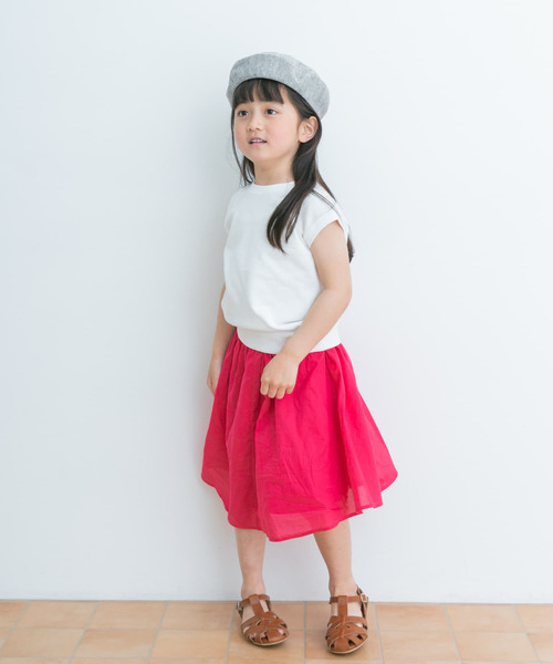URBAN RESEARCH DOORS（アーバンリサーチドアーズ）の「『親子リンク』コットンローンギャザースカート(KIDS)（その他パンツ・キッズ・ピンク/グリーン・105/120/135）」の14枚目の写真
