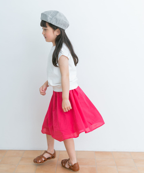 URBAN RESEARCH DOORS（アーバンリサーチドアーズ）の「『親子リンク』コットンローンギャザースカート(KIDS)（その他パンツ・キッズ・ピンク/グリーン・105/120/135）」の15枚目の写真