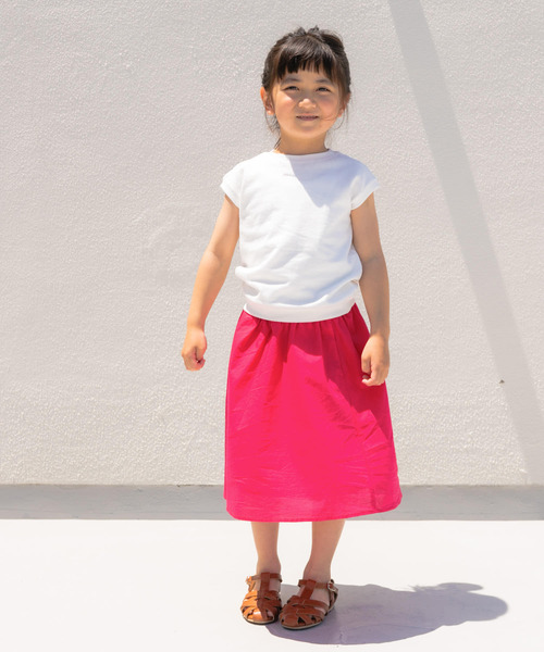 URBAN RESEARCH DOORS（アーバンリサーチドアーズ）の「『親子リンク』コットンローンギャザースカート(KIDS)（その他パンツ・キッズ・ピンク/グリーン・105/120/135）」の19枚目の写真
