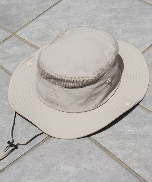 Franklin Climbing(フランクリンクライミング)の「【Franklin Climbing】ナイロン サファリハット(ハット・メンズ・ベージュ/ブラック・FREE)」の1枚目の写真