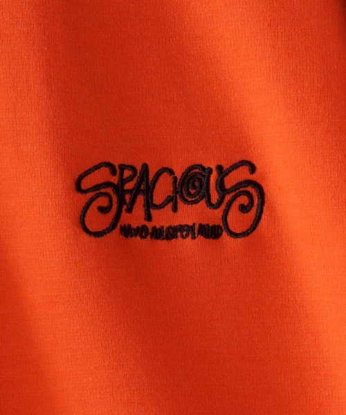 SITRY(シトリー)の「Big silhouette one point stitch half zip polo shirt / ビッグシルエット ワンポイント 刺繍 ハーフジップ 半袖 ポロシャツ(ポロシャツ・メンズ・ホワイト/オレンジ/ブラック・M/L)」の7枚目の写真