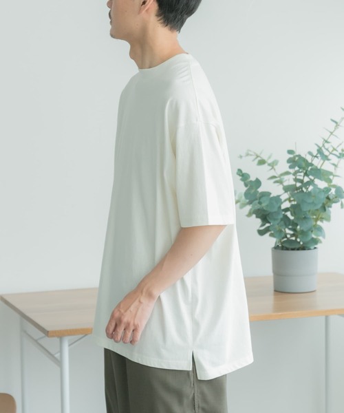 FORK&SPOON(フォークアンドスプーン)の「FORK&SPOON カラープレーティングTシャツ(Tシャツ/カットソー・メンズ・オフホワイト/ブルー系その他/ライトグレー/キャメル・5/4)」の6枚目の写真