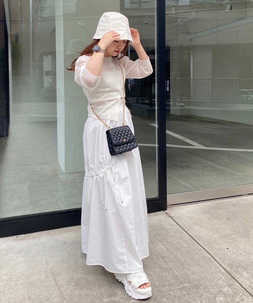 セール】サイドリボンボリュームスカート（スカート）｜one after