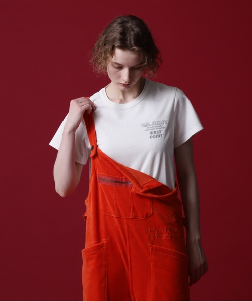 AVIREX（アヴィレックス）の「《COLLECTION》WEST POINT EMBROIDERY FADE WASH T-SHIRT /ウェストポイント エンブロイダリー フェイドウォッシュTシャツ（Tシャツ/カットソー・レディース・ホワイト系2/オレンジ/チャコール・M/S）」の16枚目の写真