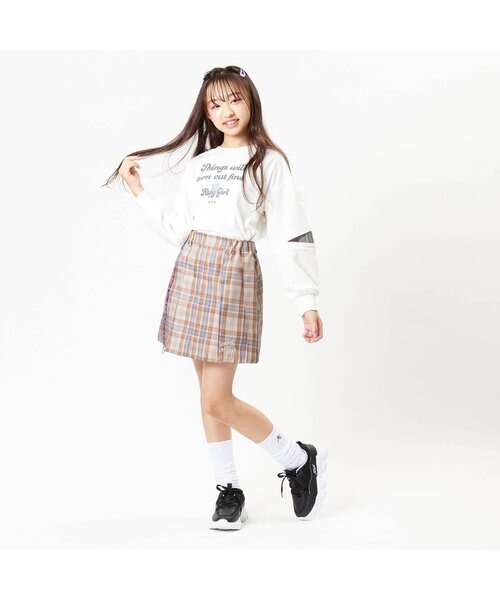 algy(アルジー)の「オーロラテーププリーツスカート(スカート・キッズ・ベージュ/サックスブルー/ピンク・XX-SMALL/X-SMALL/MEDIUM/SMALL)」の17枚目の写真