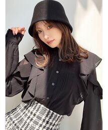 RESEXXY | ショルダーシアーラッフルブラウス(シャツ/ブラウス)