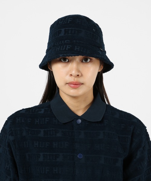 HUF（ハフ）の「JACQUARD PILE BUCKET HAT / HUF バケハ バケットハット（ハット・メンズ・オリーブ/ネイビー・S/M/L/XL）」の7枚目の写真