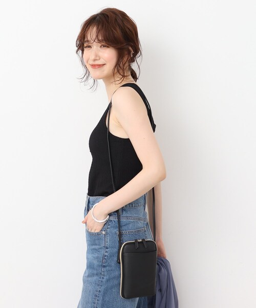 Cutie Blonde（キューティーブロンド）の「◆大人ヘルシーコーデに！ カップ付きタンク（タンクトップ・レディース・ブラック/ナチュラル・03/02）」の6枚目の写真