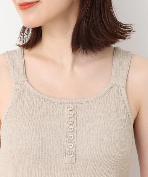 Cutie Blonde（キューティーブロンド）の「◆大人ヘルシーコーデに！ カップ付きタンク（タンクトップ・レディース・ブラック/ナチュラル・03/02）」の19枚目の写真