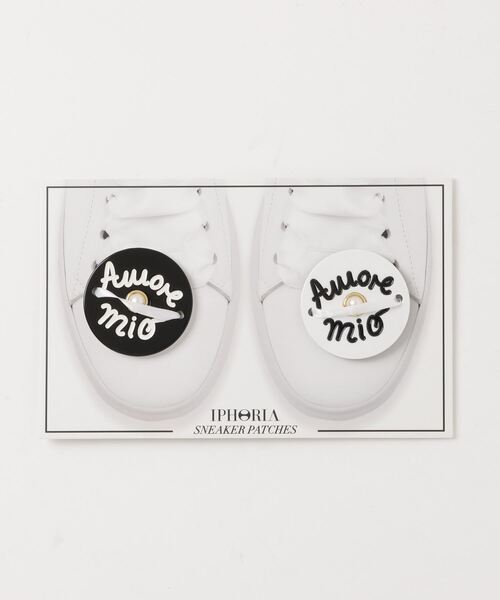 iphoria（アイフォリア）の「IPHORIA/アイフォリア スニーカーアクセサリー Acryl Sneaker Patches Collection（シューケア用品・レディース・ブラック×ホワイト/レッド・ONE SIZE）」の2枚目の写真