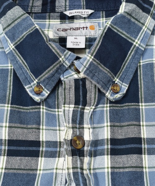 Carhartt(カーハート)の「【ヴィンテージ古着】Carhartt / カーハート チェック柄 ボタンダウンシャツ(シャツ/ブラウス・メンズ・ブルー・X-LARGE)」の6枚目の写真