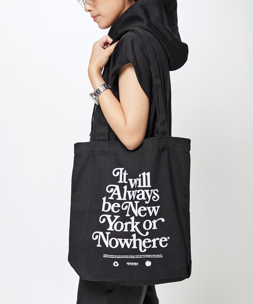 日本未上陸・NY限定【New York or Nowhere】ロゴトートバッグ NEWYORK OR NOWHERE】logotote bag(BLK)（トートバッグ）｜AP
