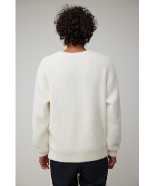 AZUL by moussy（アズールバイマウジー）の「シャギーニットプルオーバー（ニット/セーター・メンズ・ホワイト/ブラック/ダークグリーン/ベージュ/ブルー・FREE）」の8枚目の写真
