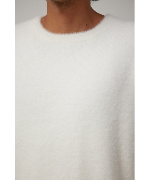 AZUL by moussy（アズールバイマウジー）の「シャギーニットプルオーバー（ニット/セーター・メンズ・ホワイト/ブラック/ダークグリーン/ベージュ/ブルー・FREE）」の9枚目の写真