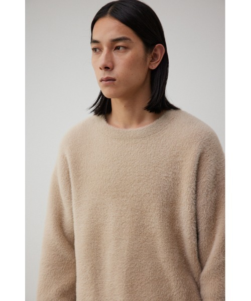 AZUL by moussy（アズールバイマウジー）の「シャギーニットプルオーバー（ニット/セーター・メンズ・ホワイト/ブラック/ダークグリーン/ベージュ/ブルー・FREE）」の21枚目の写真