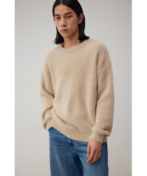 AZUL by moussy（アズールバイマウジー）の「シャギーニットプルオーバー（ニット/セーター・メンズ・ホワイト/ブラック/ダークグリーン/ベージュ/ブルー・FREE）」の22枚目の写真