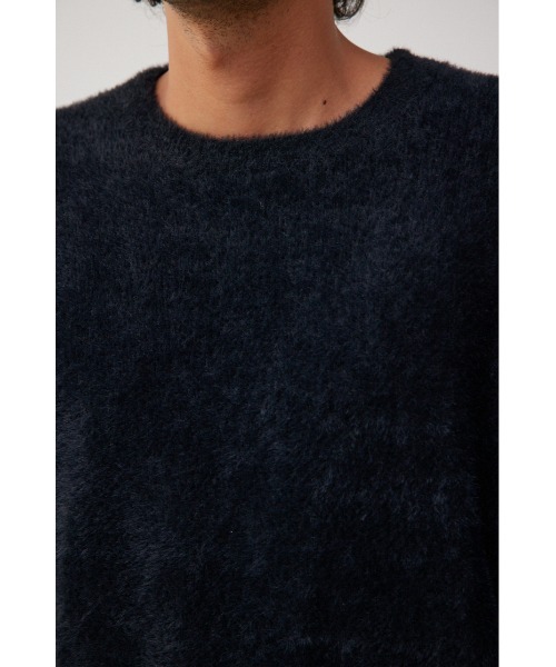 AZUL by moussy（アズールバイマウジー）の「シャギーニットプルオーバー（ニット/セーター・メンズ・ホワイト/ブラック/ダークグリーン/ベージュ/ブルー・FREE）」の18枚目の写真