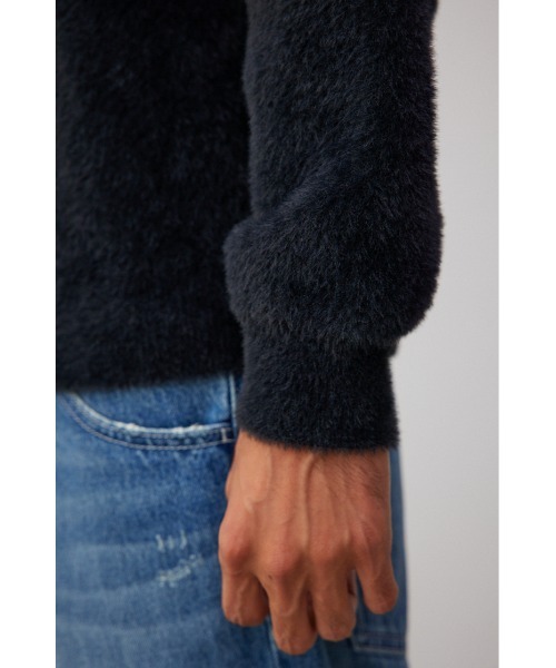 AZUL by moussy（アズールバイマウジー）の「シャギーニットプルオーバー（ニット/セーター・メンズ・ホワイト/ブラック/ダークグリーン/ベージュ/ブルー・FREE）」の20枚目の写真