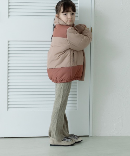 pairmanon（ペアマノン）の「ハイネック 切替 バイカラー中綿ジャケット（その他アウター・キッズ・モカ/ブルー系その他3/テラコッタ/カーキ・140/120/100/130/150/110/90）」の12枚目の写真