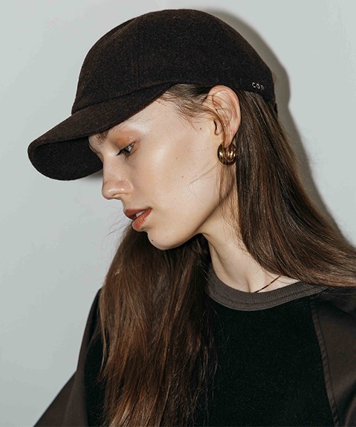 CREDONA（クレドナ）の「cdn刺繍ウールCAP（キャップ・レディース・ブラウン/グレー/ホワイト系その他・FREE）」の9枚目の写真