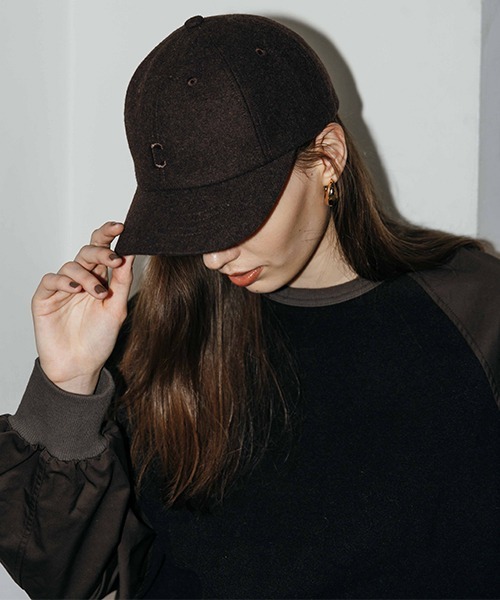 CREDONA（クレドナ）の「cdn刺繍ウールCAP（キャップ・レディース・ブラウン/グレー/ホワイト系その他・FREE）」の8枚目の写真