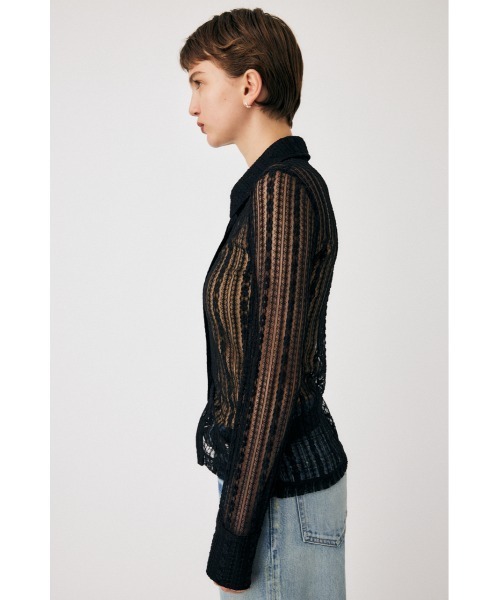 MOUSSY(マウジー)の「SHEER LACE シャツブラウス(シャツ/ブラウス・レディース・イエロー/アイボリー/ブラック・FREE)」の6枚目の写真