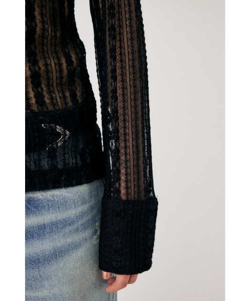 MOUSSY(マウジー)の「SHEER LACE シャツブラウス(シャツ/ブラウス・レディース・イエロー/アイボリー/ブラック・FREE)」の11枚目の写真