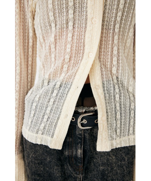 MOUSSY（マウジー）の「SHEER LACE シャツブラウス（シャツ