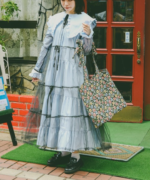 kutir（クティール）の「【クティールとレトロ】リボンゴブラントートバッグ（トートバッグ・レディース・グリーン/ベージュ/ブラック/ブラウン・FREE）」の9枚目の写真