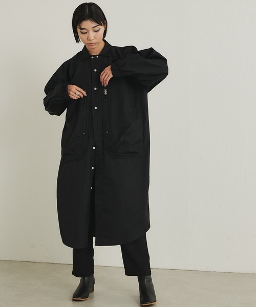 【新品未使用】ear PAPILLONNER マルチドット シャツワンピース　F 新品未使用】ear PAPILLONNER マルチドット シャツワンピース F