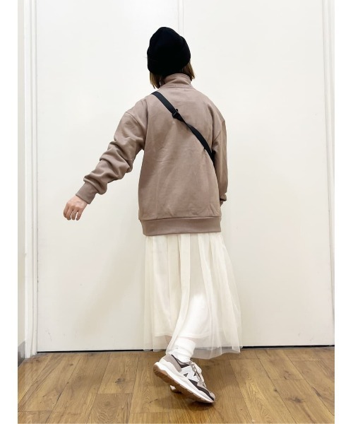 CAMP7（キャンプセブン）の「【CAMP7】ハーフジップデザイン裏起毛スウェット（スウェット・メンズ・ベージュ/ブラック・S/M/XL/L）」の12枚目の写真