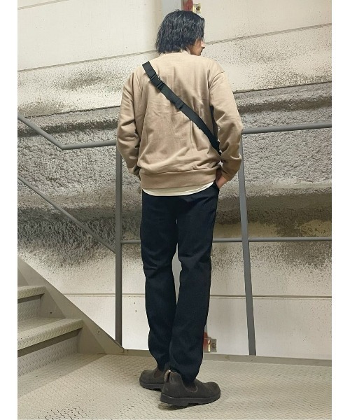 CAMP7（キャンプセブン）の「【CAMP7】ハーフジップデザイン裏起毛スウェット（スウェット・メンズ・ベージュ/ブラック・S/M/XL/L）」の14枚目の写真