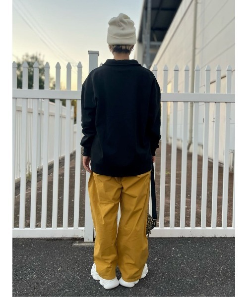 CAMP7（キャンプセブン）の「【CAMP7】ハーフジップデザイン裏起毛スウェット（スウェット・メンズ・ベージュ/ブラック・S/M/XL/L）」の19枚目の写真