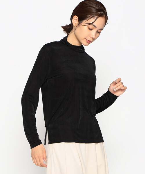 COMME CA ISM(コムサイズム)の「ハイネックロンT(Tシャツ/カットソー・レディース・アイボリー/ブラック/グレー・MEDIUM/LARGE)」の3枚目の写真