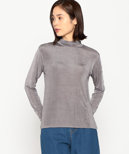 COMME CA ISM(コムサイズム)の「ハイネックロンT(Tシャツ/カットソー・レディース・アイボリー/ブラック/グレー・MEDIUM/LARGE)」の7枚目の写真