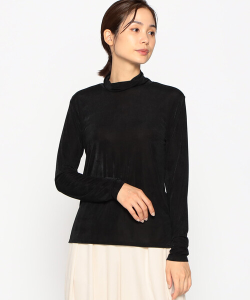 COMME CA ISM(コムサイズム)の「ハイネックロンT(Tシャツ/カットソー・レディース・アイボリー/ブラック/グレー・MEDIUM/LARGE)」の9枚目の写真
