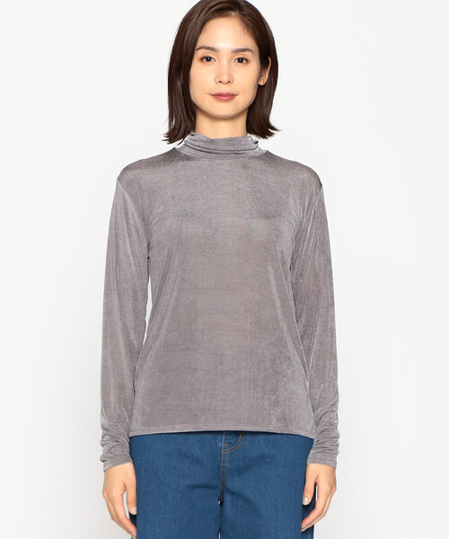 COMME CA ISM(コムサイズム)の「ハイネックロンT(Tシャツ/カットソー・レディース・アイボリー/ブラック/グレー・MEDIUM/LARGE)」の10枚目の写真
