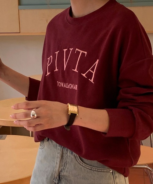 【セール】PIVTAロゴトレーナー（スウェット）｜deux amour（ドゥーザムール）