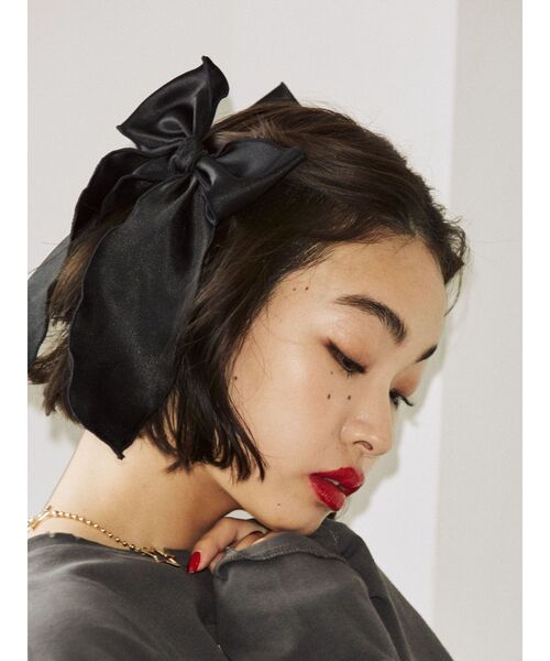 jouetie(ジュエティ)の「BIGリボンヘアバレッタ(バレッタ/ヘアクリップ・レディース・ブラック・FREE)」の2枚目の写真
