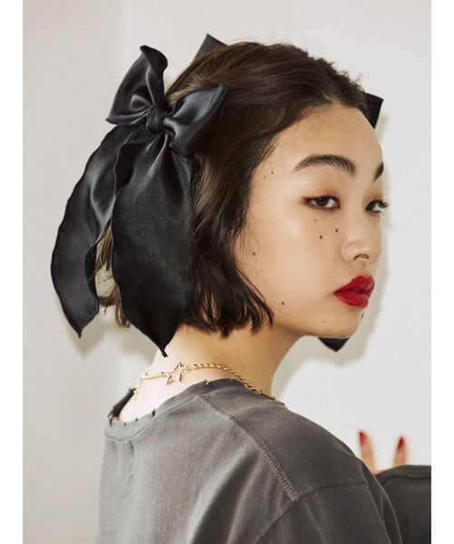 jouetie(ジュエティ)の「BIGリボンヘアバレッタ(バレッタ/ヘアクリップ・レディース・ブラック・FREE)」の3枚目の写真