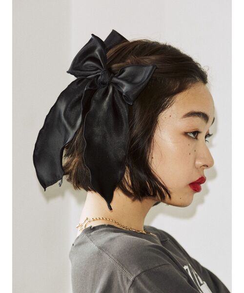 jouetie(ジュエティ)の「BIGリボンヘアバレッタ(バレッタ/ヘアクリップ・レディース・ブラック・FREE)」の4枚目の写真