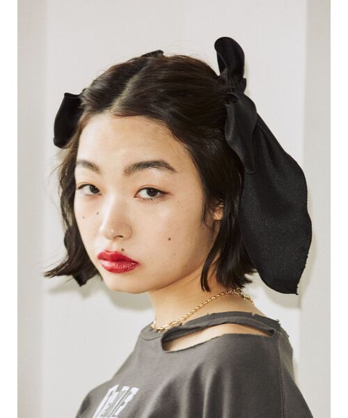 jouetie(ジュエティ)の「BIGリボンヘアバレッタ(バレッタ/ヘアクリップ・レディース・ブラック・FREE)」の6枚目の写真