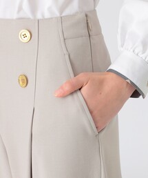 みえこブルーレーベルクレストブリッジホワイト ダブルボタン マリンパンツM ドライオックスワイドパンツ（パンツ）｜BLUE LABEL CRESTBRIDGE