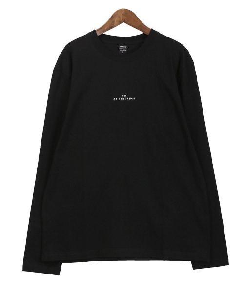 LUXSTYLE(ラグスタイル)の「TRAP/U(トラップユー)天竺刺繍ロゴロンT(Tシャツ/カットソー・メンズ・ブラック/ホワイト・L/M)」の7枚目の写真