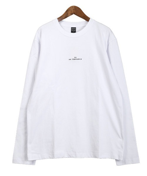 LUXSTYLE(ラグスタイル)の「TRAP/U(トラップユー)天竺刺繍ロゴロンT(Tシャツ/カットソー・メンズ・ブラック/ホワイト・L/M)」の8枚目の写真