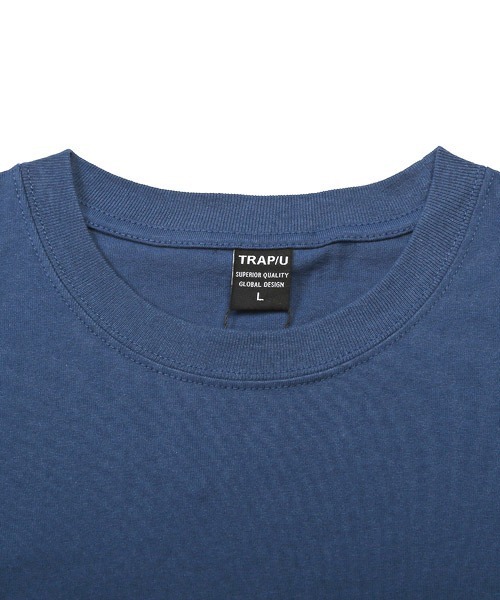 LUXSTYLE(ラグスタイル)の「TRAP/U(トラップユー)天竺刺繍ロゴロンT(Tシャツ/カットソー・メンズ・ブラック/ホワイト・L/M)」の9枚目の写真
