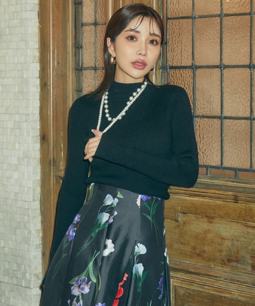 EIMY ISTOIRE（エイミーイストワール）の「ミニボトルリブニット（ニット/セーター・レディース・ピンクベージュ/ブラック/ブラウン/ホワイト/オレンジ/ラベンダー/ワインレッド/ブルー/グレー/ベージュ・FREE）」の3枚目の写真