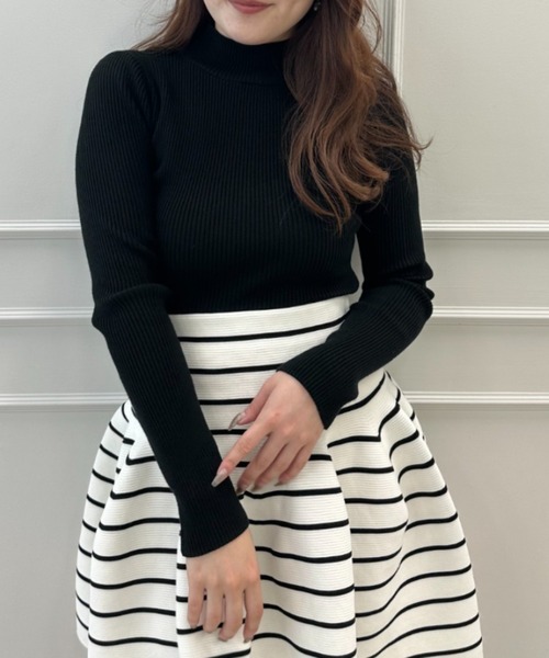EIMY ISTOIRE（エイミーイストワール）の「ミニボトルリブニット（ニット/セーター・レディース・ピンクベージュ/ブラック/ブラウン/ホワイト/オレンジ/ラベンダー/ワインレッド/ブルー/グレー/ベージュ・FREE）」の11枚目の写真