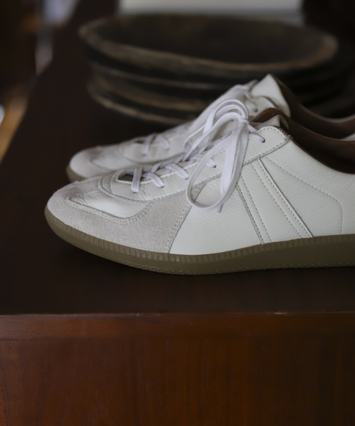 REPRODUCTION OF FOUND（リプロダクションオブファウンド）の「【REPRODUCTION OF FOUND / リプロダクション オブ ファウンド】 GERMAN TRAINER（スニーカー・メンズ・ホワイト/ブラック・44/41/43/42）」の5枚目の写真